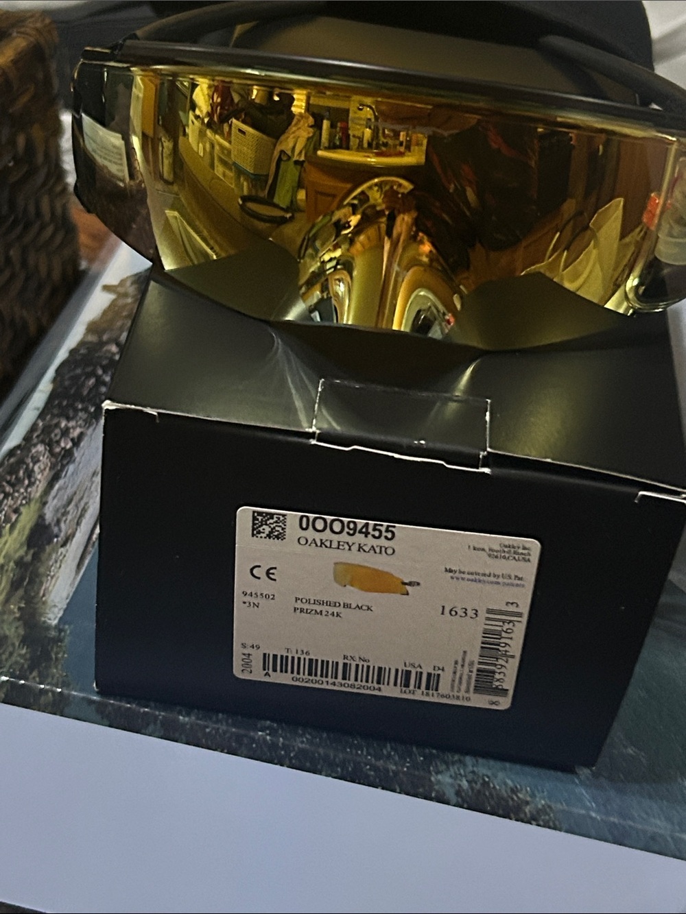 Oakley Kato Polished Black with Gold Mirrored Lens